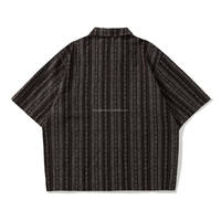 Camisa de Franela de Alta Calidad Personalizada para Hombre, Corte Cuadrado, Estilo Casual a la Moda, Manga Corta, con Botones