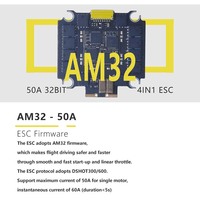 4-in-1 50A ESC pour FPV RC Drone CNC usiné en acier inoxydable Supports 3-6S Batterie Télémétrie Kit de pièces de rechange pour UAV FPV