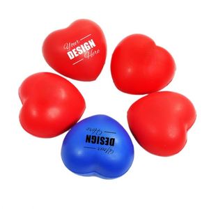 Stress Relief Heart <b>Squeeze</b> <b>Ball</b> - 7cm Foam PU Heart Shaped Stress <b>Ball</b> for Therapy & Promotions - Product Image 1