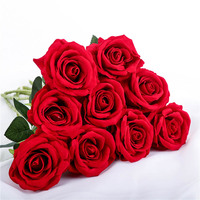 2021 Offre Spéciale français romantique décoration de mariage artificielle Rose fleur bricolage velours soie fleur pour fête maison
