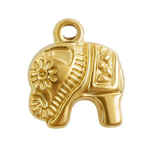 Colgantes de Acero Inoxidable Chapados en Oro, Cruz, Corazón, Buda, Elefante, Libélula, Componentes de Joyería para Collares DIY - Product Image 5