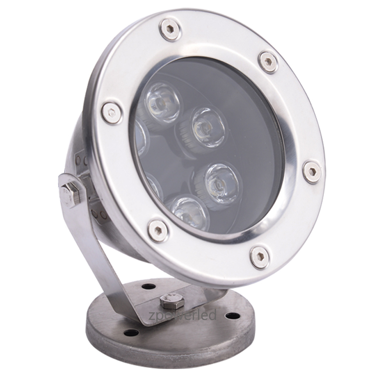 Водонепроницаемое Подводное светодиодное освещение IP68 DC24V 6W RGB + 4 провода системы управления