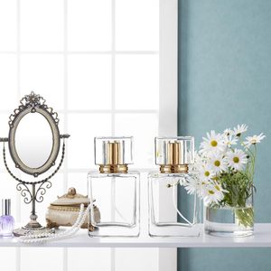Flacon de parfum carré transparent personnalisable de 30 ml avec fond épais, pulvérisateur à pompe, impression sérigraphique, scellé, vide et rechargeable - Product Image 5