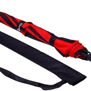 Wholesale Auto Black Red Two-tier Double Canopy 62/68-inch Oversize Windproof Golf <b>Umbrella</b> - Product Image 4