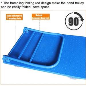 Zware Hand Duw <span class=keywords><strong>Trolley</strong></span> Verdikte Leuning Vouwplatform Handtruck Voor Logistiek Centrum - Product Image 2