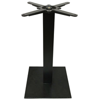 Pied de table carré en fonte avec support croisé pour restaurant, bistrot, table de salle à manger extérieure