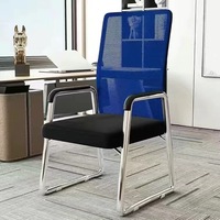 Chaise de bureau ergonomique moderne pliable et extensible en maille haute performance avec base en acier et roulettes, confortable pour le bureau à domicile