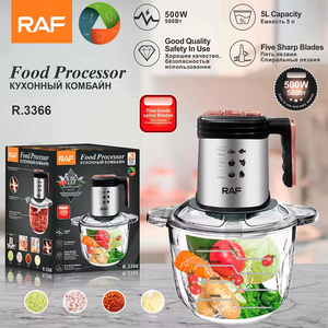 Procesador de Alimentos Eléctrico de 500W, Picadora de Alta Potencia con Recipiente de Vidrio y Cinco Cuchillas Afiladas para Carne y Verduras - Product Image 6