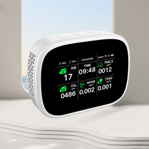 Moniteur de qualité de l'<span class=keywords><strong>air</strong></span> intérieur intelligent de 3,5 pouces avec écran LCD, application Tuya, connexion Wi-Fi, moniteur de CO2, <span class=keywords><strong>PM2.5</strong></span>, TVOC, HCHO, détecteur AQI - Product Image 2