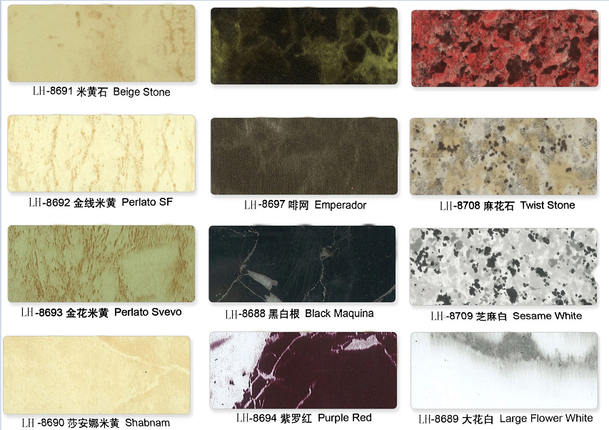 Couleurs du marbre