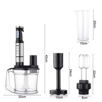 Set Mesin Blender Elektrik 5 in 1: Chopper Sayuran, Whisk, Juicer, Food Processor, dan Blender untuk Dapur