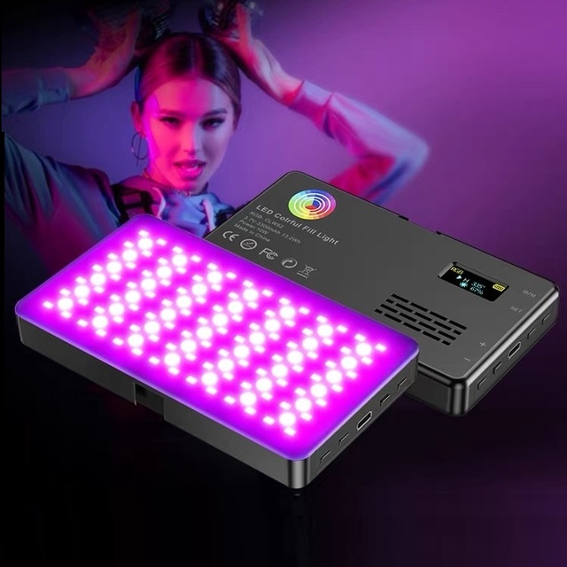 Mini Portable Rechargeable Photography Full Color Fill Lighting Led RGB Video Camera Light for DSLR Camera