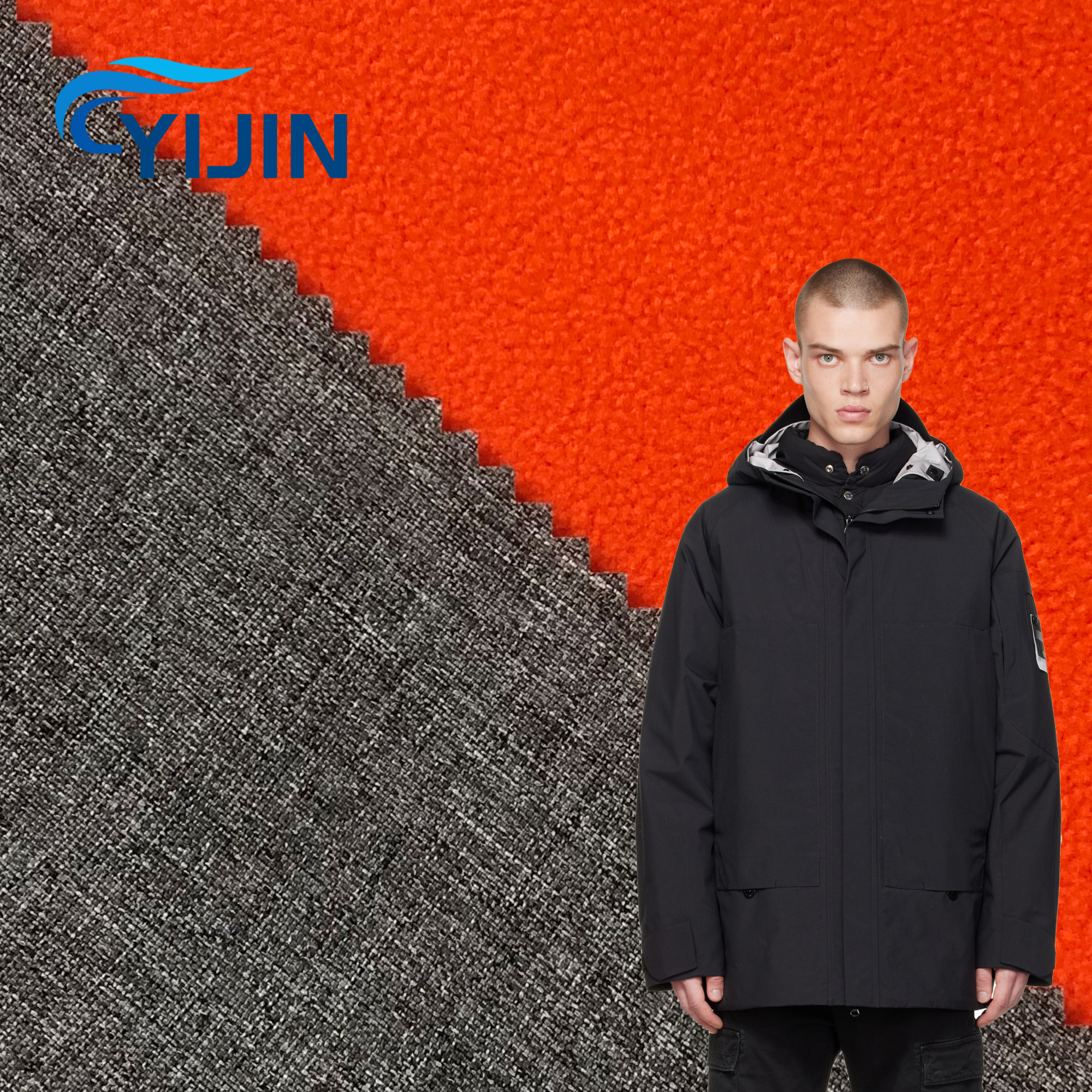 20K DWR Waterproof Breathable Functional Cationic Soft Shell Red Fabric for Breathable Jacket