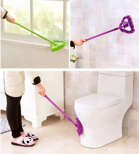 Mopa de pared antipolvo de microfibra de 360 grados con poste de acero extensible Eliminación de polvo Almohadilla triangular de vidrio <span class=keywords><strong>para</strong></span> pared y techo - Product Image 5