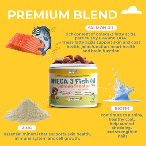 Omega 3 Aceite de Salmón Biotina Vitamina E Masticables Blandos Favorecen un Pelaje Brillante Piel Saludable Caída de Pelo Normal Absorción Rápida Promueve la Comodidad - Product Image 4