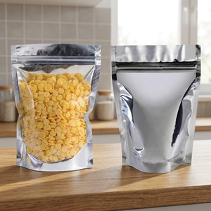 Stand Up Pouch Aluminum <b>Foil</b> Zipper Seal Resealable Food Storage Bag for Snacks and Baby Food Moisture Proof Packaging - Product Image 2