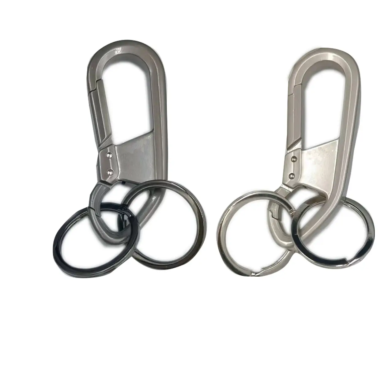 Factory hot sales custom logo Stainless Split Metal Steel Swivel Clasp Clips Hook Key chain