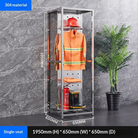Armoire à vêtements pour pompiers en acier inoxydable, armoire à vêtements pour pompiers, cintre rotatif à 360 degrés pour plusieurs personnes