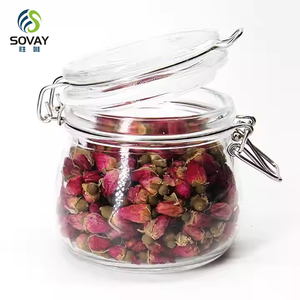 Nhà Máy Outlet Kín <span class=keywords><strong>Jar</strong></span> Kẹp Nắp Lọ Thủy Tinh Mật Ong <span class=keywords><strong>Jar</strong></span> Container Snack Chai Thủy Tinh Với Khóa Kín - Product Image 1
