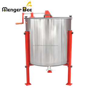 Extracteur de miel manuel Menger Bee pas cher, 6 cadres en acier inoxydable avec garantie de 2 ans pour l'apiculture - Product Image 1