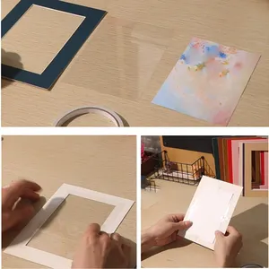 Molduras para fotos em papel cartão, 5 pol. 6 pol. 7 pol. 8 pol. 10 pol. A3 A4, cores multi-tamanhos