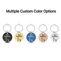 Porte-clés en métal personnalisable rechargeable, motif cochon anime, pour la fête des Mères, gravable par sublimation, style plaque militaire, souvenir tendance