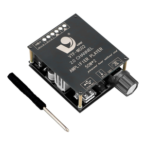 VIRE 50W 50W2.0デュアルチャンネルサブウーファーアンプボードステレオBluetoothデジタルパワーオーディオスピーカーアンプモジュール - Product Image 1