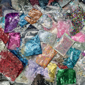 Holographic Chunky <strong>Glitter</strong> Random 35 to 40 Colors Sample White <strong>Red</strong> Silver Black <strong>Glitter</strong> for Tumbler Festival Decor Stock in USA - Product Image 2