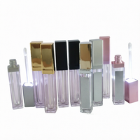 Offre Spéciale – Tube de brillant à lèvres transparent en plastique de 7 ml avec capuchon à vis, faible MOQ, conteneur cosmétique vide pour étiquetage de rouge à lèvres