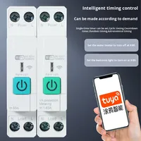 Graffiti Mobile Smart Life Disjoncteur Maison WiFi Air Switch Télécommande Plastique MCB 25A Din Rail Mesure Surveillance