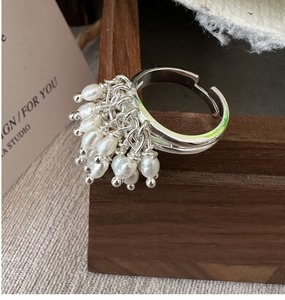 Anillo de Plata de Ley S925, Estilo Coreano, Diseño de Nicho, Retro, Simple, Moderno, con Cuentas, Diseño Original, Personalizado - Product Image 3