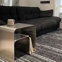 Table d'appoint moderne en acier inoxydable de style nordique, table basse minimaliste italienne, écologique, petite table basse, table console de luxe légère