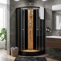 Cabine de douche numérique à fixation au plafond avec pommeau de pluie intelligent pour hôtel, spa et suite