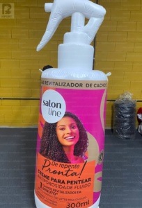 Bouteille gonflable extérieure de 3 m de haut, qualité supérieure, en tissu Oxford, avec logo personnalisé, sculpture en forme de bouteille de soin pour la promotion des salons de beauté/vente en magasin - Product Image 2
