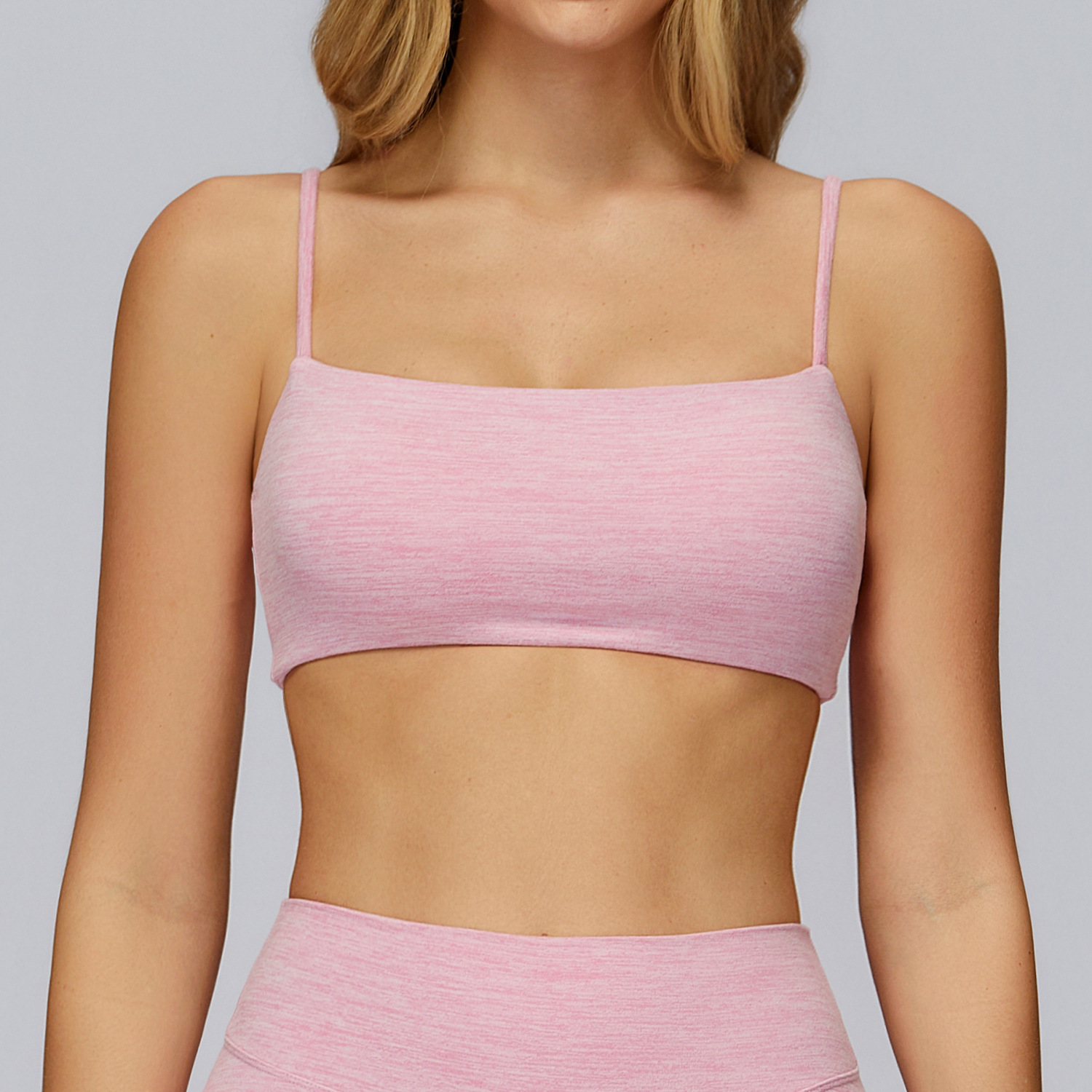 New Plus Size Quick-Dry Yoga Sports Bra Breathable Comfort Spaghetti Strap Stylish Versatile Underwear Fitness Running Front