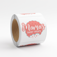 Rouleau d'étiquettes autocollantes pour pots de bonbons, en vinyle imperméable de qualité alimentaire, pour contenants de friandises, étiquettes personnalisées pour produits, rouleau d'étiquettes
