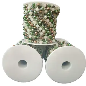 Perles de verre à facettes, professionnelles, personnalisées, 4 - 6 - 8 -10mm, avec goupille d'œil en alliage, chapelet, chaîne pour D I Y, livraison gratuite