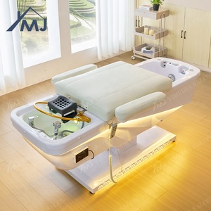 Sillón <span class=keywords><strong>de</strong></span> Pedicura Eléctrico con Elevación para Salón <span class=keywords><strong>de</strong></span> Belleza, Lavado <span class=keywords><strong>de</strong></span> Cabello, Spa Capilar y Extensión <span class=keywords><strong>de</strong></span> Pestañas, en Cuero Sintético - Product Image 2