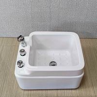 Bassin de massage pour pédicure en gros d'usine, bassin de pédicure portable en acrylique pour SPA des pieds, idéal pour les fauteuils de pédicure