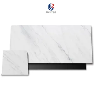 TMZ STONE ODM OEM cheapest marble stone white with grey vein basin tiles Guangxi white marble for home