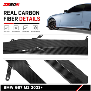Faldones Laterales de Fibra de Carbono Seca Estilo SQ para <span class=keywords><strong>BMW</strong></span> M2 G87 Coupé, Extensiones de Panel de Balancín Izquierdo y Derecho, Par <span class=keywords><strong>2023</strong></span>+ - Product Image 4