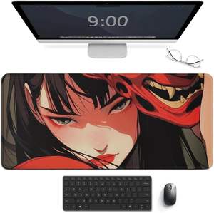 <span class=keywords><strong>Tapis</strong></span> de <span class=keywords><strong>souris</strong></span> de jeu en caoutchouc personnalisé en gros, anime, chauffant, ergonomique, confortable, filles <span class=keywords><strong>manga</strong></span>, 1000x500, imperméable, bureau - Product Image 2