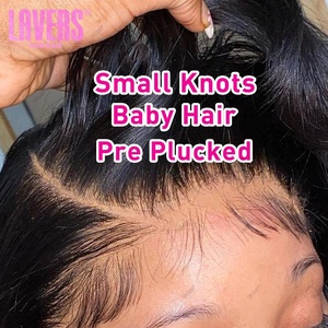 30英寸预拔高清蕾丝假发，生人发瑞士高清蕾丝假发，预拔漂白结人发全蕾丝假发 - Product Image 2