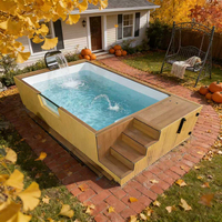 Piscine de nage à contre-courant extérieure avec générateur de courant et construction en acrylique pour une utilisation toute l'année