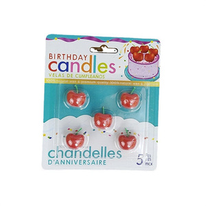 Velas de cumpleaños con forma de cereza, 5 piezas, decoraciones para pastel con forma de fruta para fiestas - Product Image 3