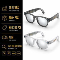 Lunettes Intelligentes IA avec Caméra HD 4K, Batterie 255 mAh, Étanchéité IPX-5, Contrôle Tactile, Traduction en Temps Réel, Protection Lumière Bleue, Double Micro Anti-Bruit