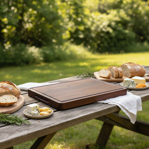 Factory <strong>Sale</strong> Black Walnut <strong>Wood</strong> Cutting <strong>Boards</strong> <strong>for</strong> Kitchen, Reversible Wooden Chopping <strong>Board</strong> With Juice Grooves 17''x 11'' - Product Image 6