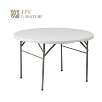 JJY-ZDZ-G004 Elegante Mesa Redonda Plegable de Plástico para Banquetes y Eventos - Nueva Llegada