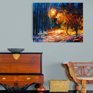 Impressionnisme abstrait moderne impression d'art sur toile paysage abstrait <span class=keywords><strong>peinture</strong></span> à l'huile <span class=keywords><strong>salon</strong></span> décor à la maison - Product Image 2