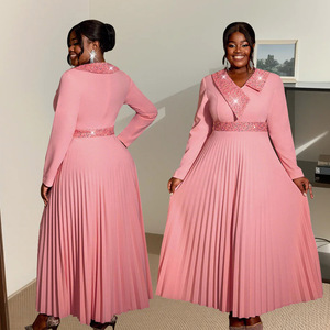 Maxi abito plissettato elegante <span class=keywords><strong>da</strong></span> donna collezione primavera 2025 su misura per ufficio abbigliamento Chiffon digitale traspirante XS autunno - Product Image 2